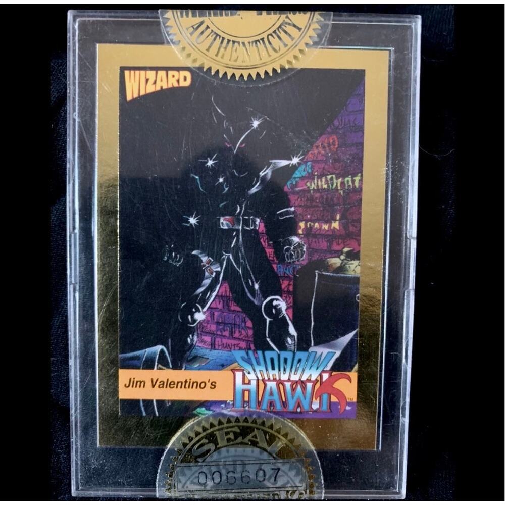 VINTAGE 1992 Wizard Magazine Shadow Hawk (Jim Valentino) Card [Limited Edition]